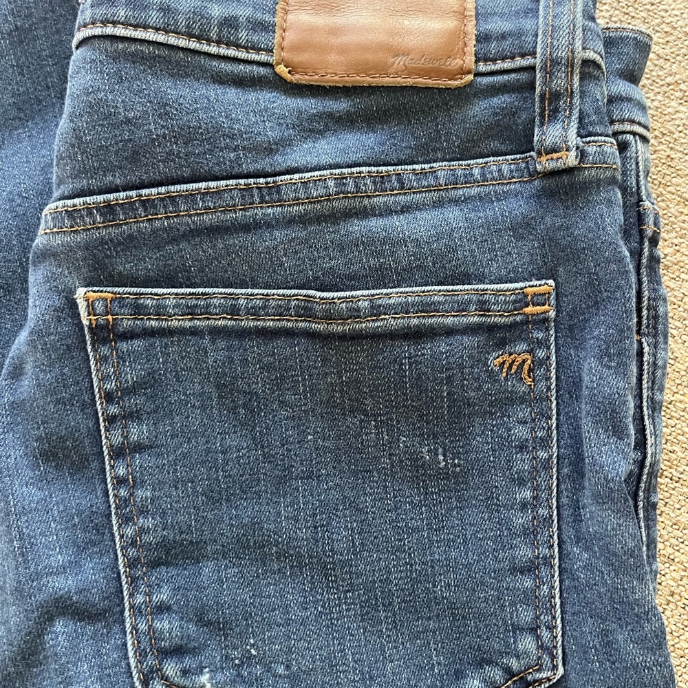 Madewell Dark Blue Denim Jeans with Tan Label